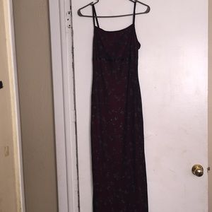 Black and red prom dress